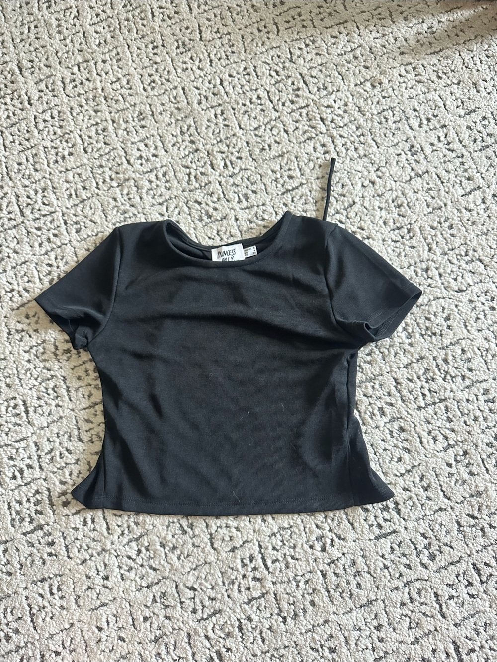 Princess Polly backless black crop